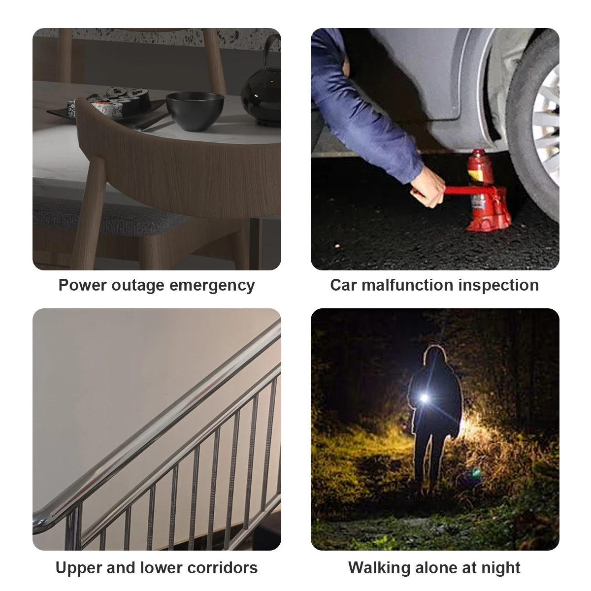 Led Flashlight Mini Led Flashlight Not Need Battery Design Cob Cold White Powered By Type C Connectors Portable Pocket Size Working Flashlights