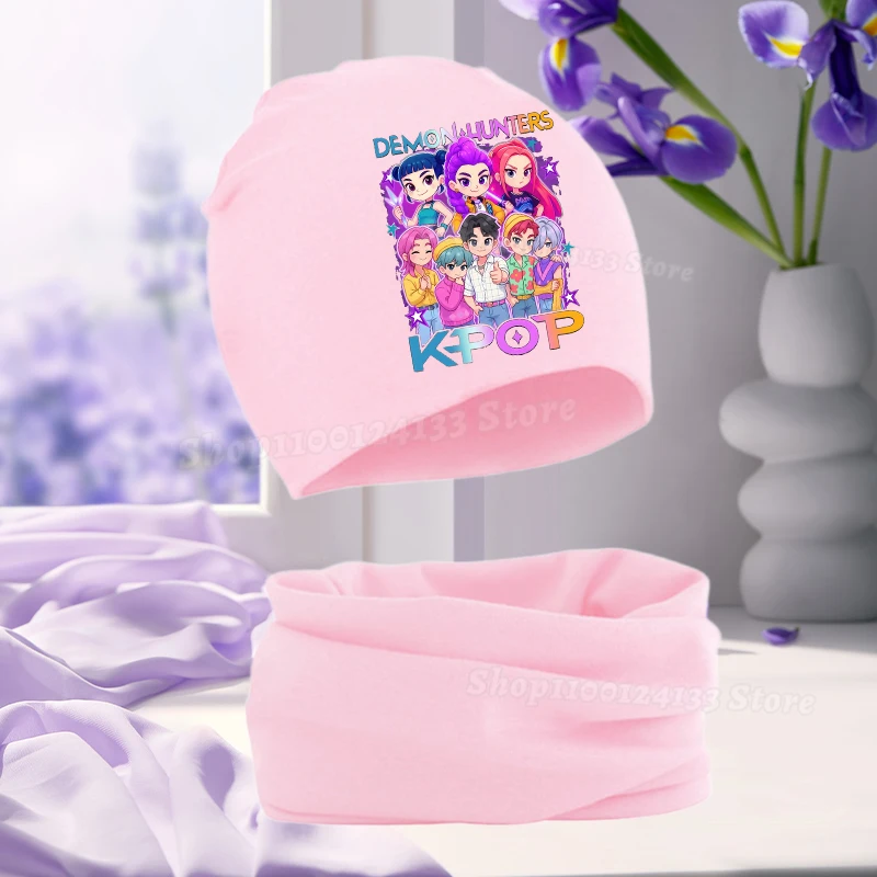 Demone Hunter Girl Baby Hat Scarf Cute Anime Y2K Kawaii Kids Autumn Winter Warm Comfortable Harajuku Beanie Knit Cap Collar 2Pcs 28 Sf00bc61b791142dda3fe5521ecb44f9cV