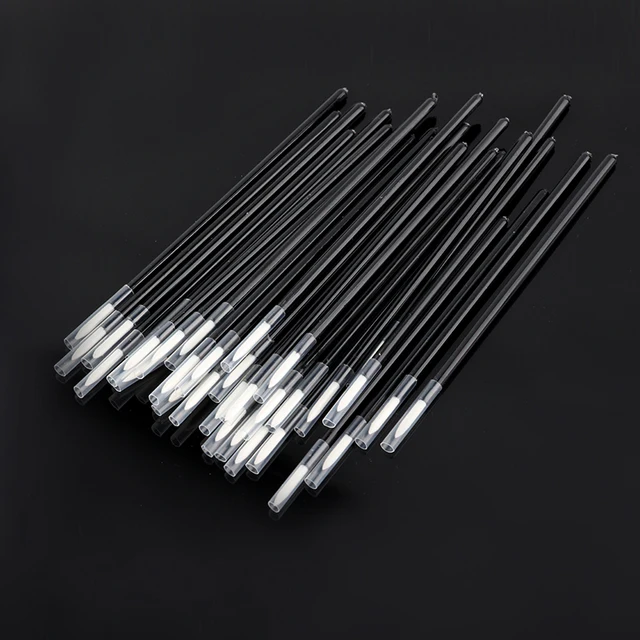 50 pcs Professional Eyeliner Brush Eye shadow Brushes Fine Point Eye Liner Pens brushs Eyelash Extension Cosmetic Brushes