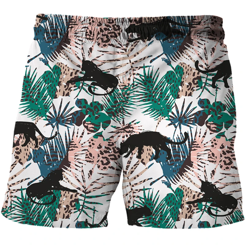 Shorts 2022 high quality polyester fabric men and women cool Jungle Leaves 3D printed shorts loose casual beach summer shorts mens casual summer shorts