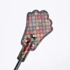 Neon Grid Pattern PU Leather Horse Whip,Horse Riding Bat Flogger Whip for Horse Training 49cm 3