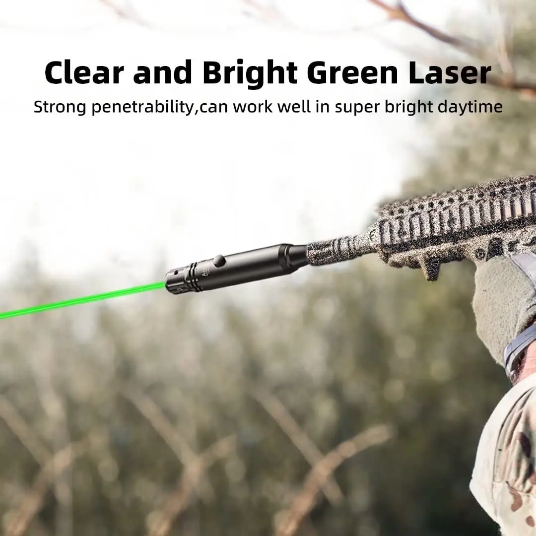 Bore Sight Kit .17 to 12GA Caliber Rifles Pistols Green Laser Sight Boresighter Rifle Pistol Tactical Training Gun laser sight laser bore sight