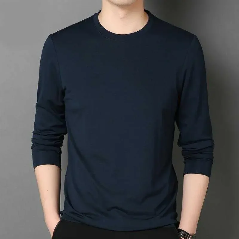 Fashion Summer and Autumn Ultra-Thin Long-Sleeve Men's Quick-Drying Casual Wear Perfect for Sports and Leisure Ice Silk T-Shirt