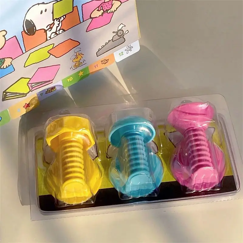 3pcs Set Cute and Creative Screws Adhesive Hooks Wall Clothes Behind Doors Adhesive Hooks No Punching Load-bearing Hooks 3