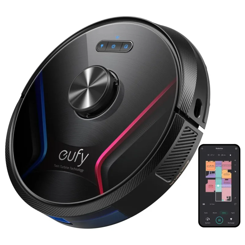 eufy Anker RoboVac X8-Robot Vacuum Pet Hair, iPath Laser Navigation, Twin-Turbine 2000Pa x2 Suction, AI. Map 2.0 Technology