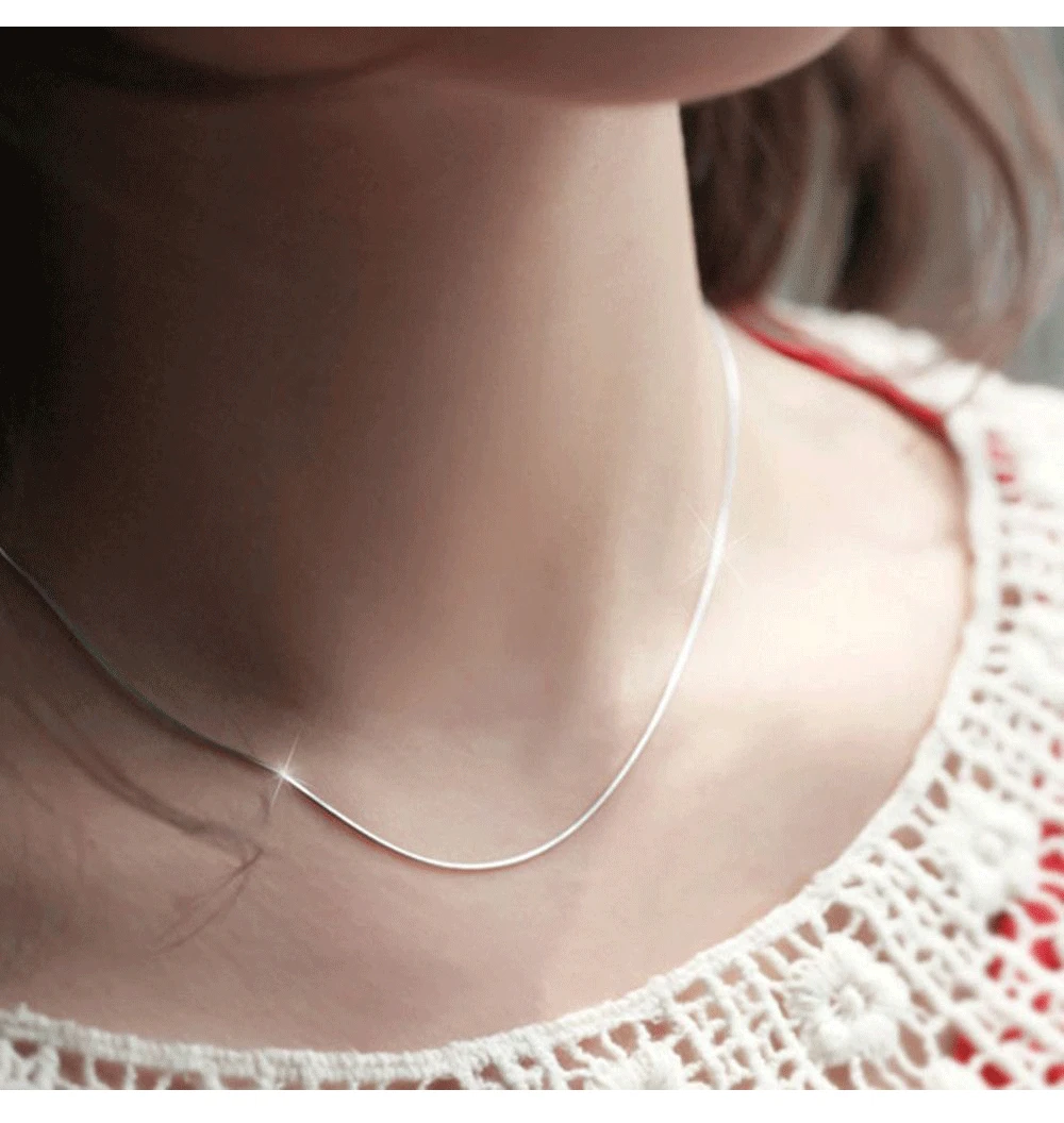 Collana a catena snake da donna in acciaio inossidabile_voghion.com