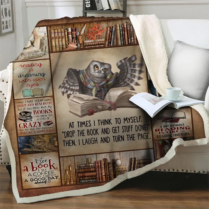 

Sofa bed animal blanket soft warm book 3D print flannel blanket quilts cover home travel hiking office nap blanket home textiles