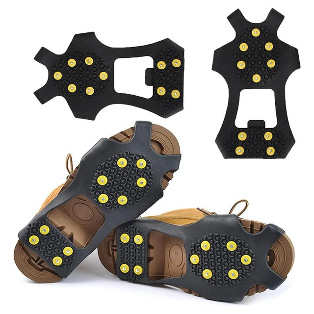 Shoe Spikes Outdoor 10 Teeth Anti-Skid Snow Shoes Cover Ice Snow Grips  Silicon Cleats Crampon