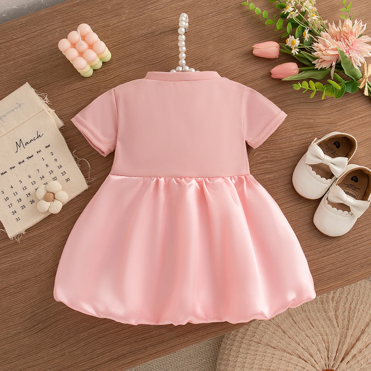 فستان بناتي صيفي نقشة زهور