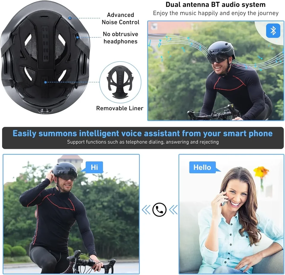 Scooter Helmet Bike Helmet With Built-in Camera,Quick Release