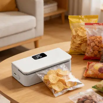 Mini Sealer 6-Mode Rechargeable Magnetic with Cutter Electric Handheld Sealer Machine for Home Kitchen Restaurant Snack Chip 1