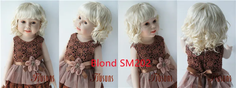 【JUSUNS】JD260 9-10" 10-11" 11-12" Doll Wig For Girl! Boneka Slight Lady Curls Synthetic Mohair BJD Wigs Blythes Accessories