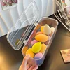 1 Transparent Plastic Cosmetic Storage Box with Cover, No Power Required, Dust-proof Storage Brush, Sponge, Lipstick 4