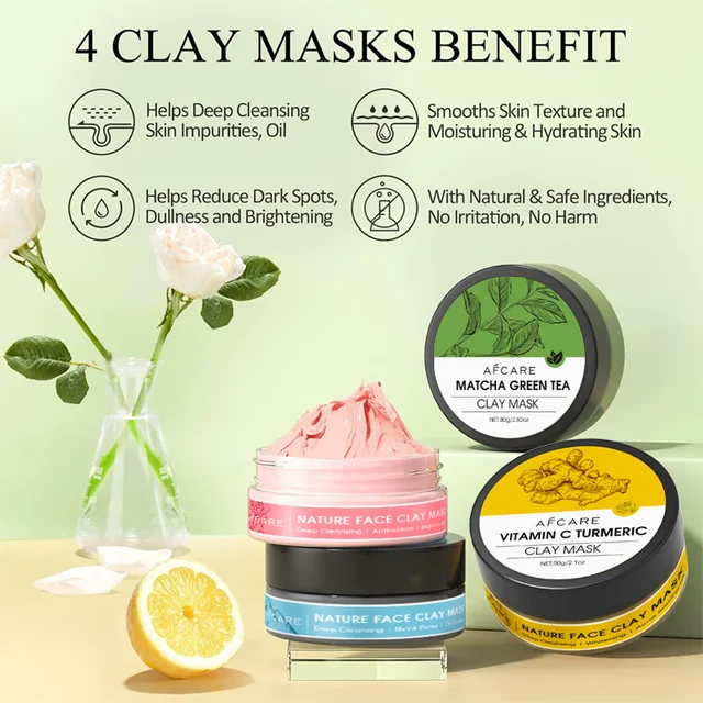 4Pcs Clay Mask Set 3