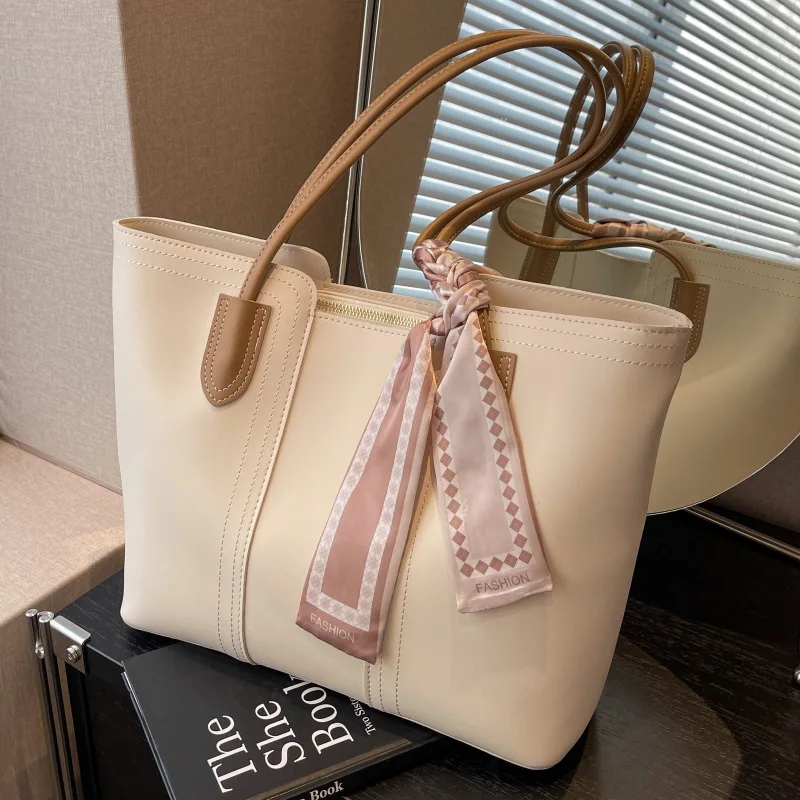 

Tote Bag Texture Bag Female Big Capacity 2023 New Xia Bai Shoulder Bag Ladies Popular Class Commuting