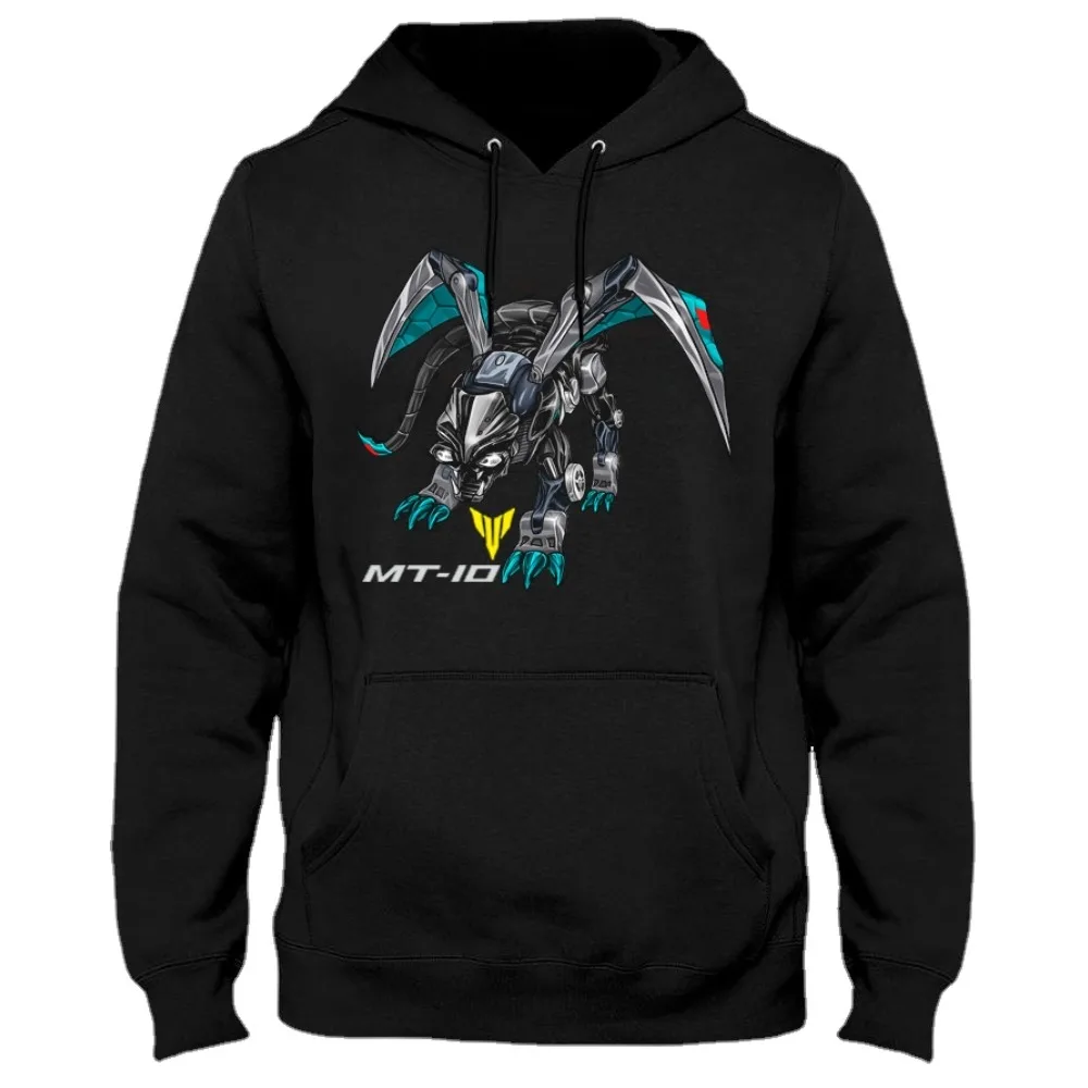

Classic Japanese Motorcycle MT-10 Dragon Inspiration Pullover Hoodie New 100% Cotton Casual Mens Sweatshirts Fashion Streetwear