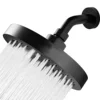 New 6 inches High Pressure Rain Shower Head with Arm 1min Installation Polished Chrome Rainfall Showerhead Anti-Clogging Nozzles 1