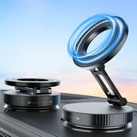 360° Foldable Vacuum Magnetic Phone Holder, Magnetic Car Phone Mount, Hands-Free Suction Cup Phone Holder for Smooth Surface