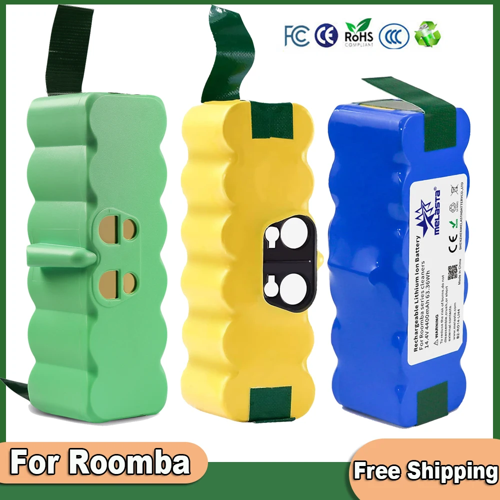 

14.4V 5.0Ah 6.4Ah For Roomba 500 Battery Rechargeable Battery For iRobot Roomba 500 600 700 800 900 595 620 650 780 890 Battery