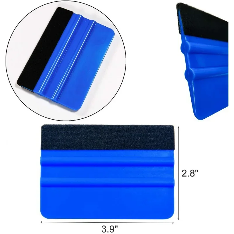 8pcs Car Tint Kit Vinyl Wrap Tool Window Film Squeegee Scraper Stickers Cut Knife Trimmer Installing Vehicle Styling Accessories