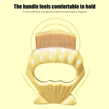 Pet Cat Comb Massage Brush Shell Shaped Handle Pet Grooming Massage Tool To Remove Loose Hairs For Cats Cleaning Supplies 3