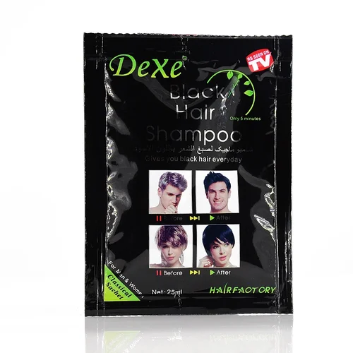 Dexe-빠른 흑발 샴푸, 5 분 흰색, 검은 머리 색깔, 남성과 여성을 위한 회색 제모, 2 개/묶음 5