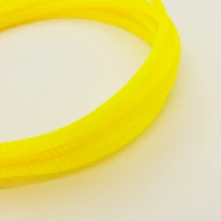 High - Density Insulated PET Braid Cable Sleeve - Black and Red - 6mm (YELLOW)