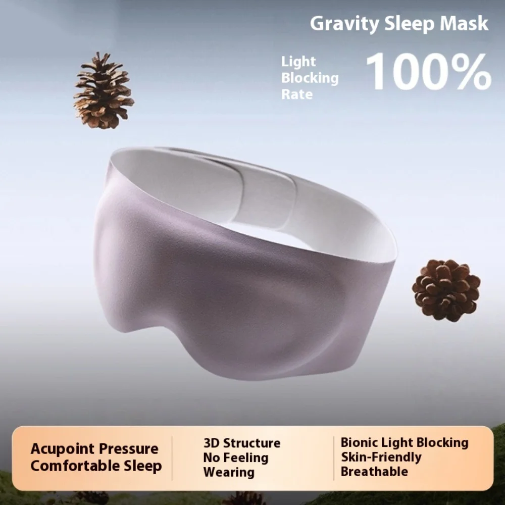 Gravity Eye Mask Blackout Adjustable Weighted Eye Mask for Nap Fatigue Relief Sleeping Mask Dormitory Relaxation Supplies