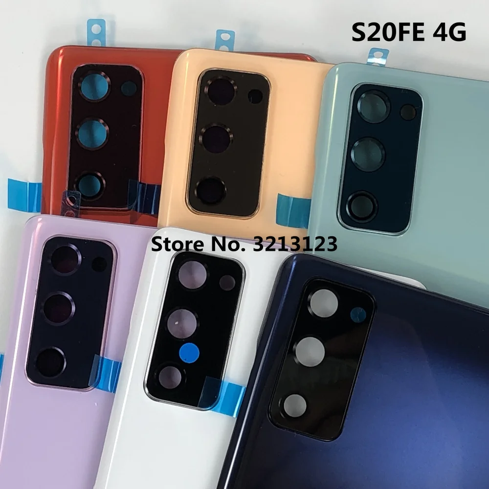 Battery Case Back Case Cover Door Housing For Samsung S20 FE 4G 5G S20 Lite Camera Frame Lens Replacement Parts phone frame for video