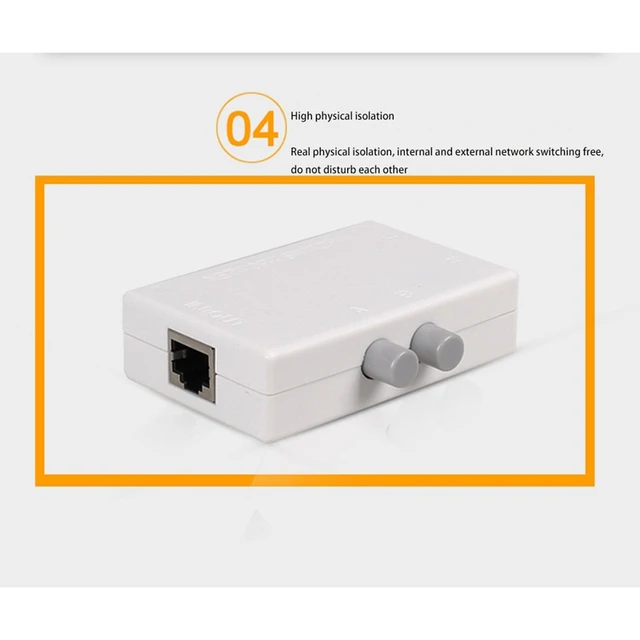 Mini 2 Port RJ45 Network Switch Ethernet Network Box Switcher Adapter HUB