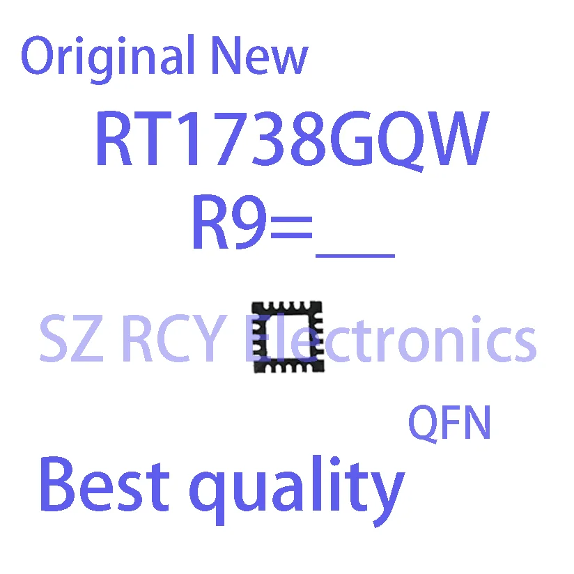 

(2 PCS)NEW RT1738GQW RT1738 Top Mark R9= XX QFN-20 IC Chip electronic