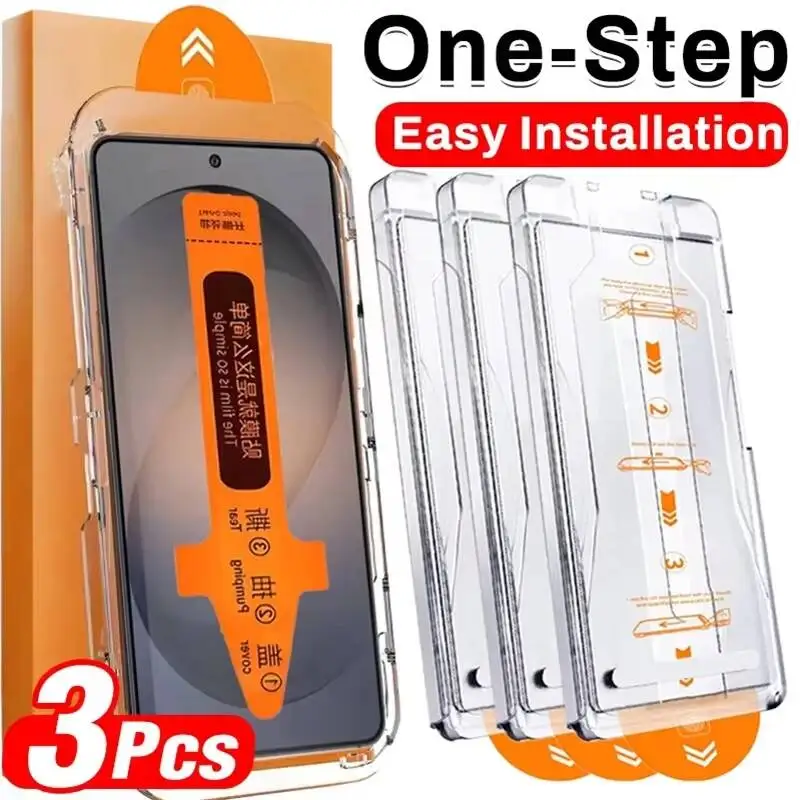 Protector de Pantalla de Vidrio Templado HD Transparente con Desbloqueo de Huella Dactilar para Samsung Galaxy S26 Ultra S23 FE S22 S21 S24 S25 Plus
