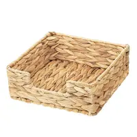 Water Hyacinth Napkin Holder, Wicker Baskets and Serving Tray for Kitchen, Rattan Napkin Holders for Tables 1