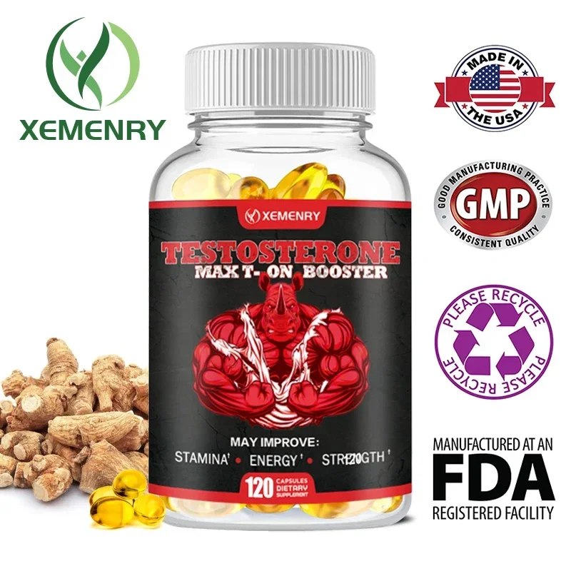 

Male Testosterone Booster - Contains Ashwagandha, Tribulus Terrestris, and Ginseng To Promote Male Energy Growth