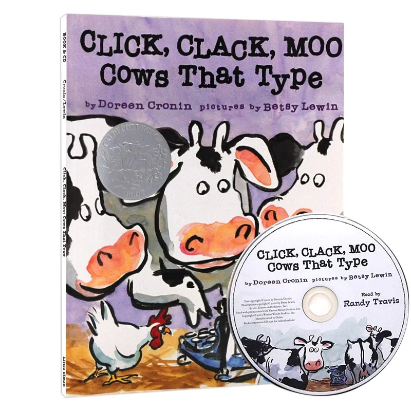 

Click Clack Moo, Cows That Type Book, Children's books aged 3 4 5 6 English book, Picture Books Stories 9781442433700