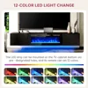 70" Floating Fireplace TV Stand, Wall Mounted Entertainment Center with 36" Electric Fireplace, Modern LED Light TV Console, Fl 5
