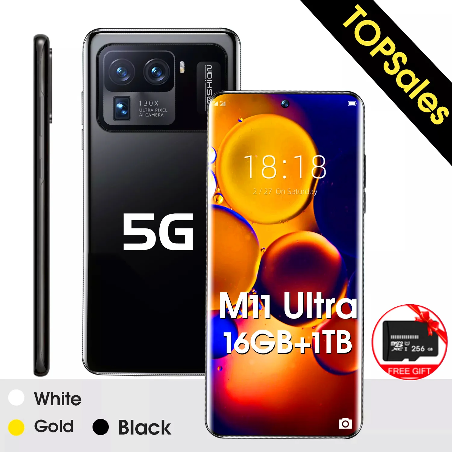 Смартфон Xioami M11 Ultra 16 ГБ + ТБ Android 6800 мАч Qualcomm Snapdragon 888 4G/телефон с двумя картами