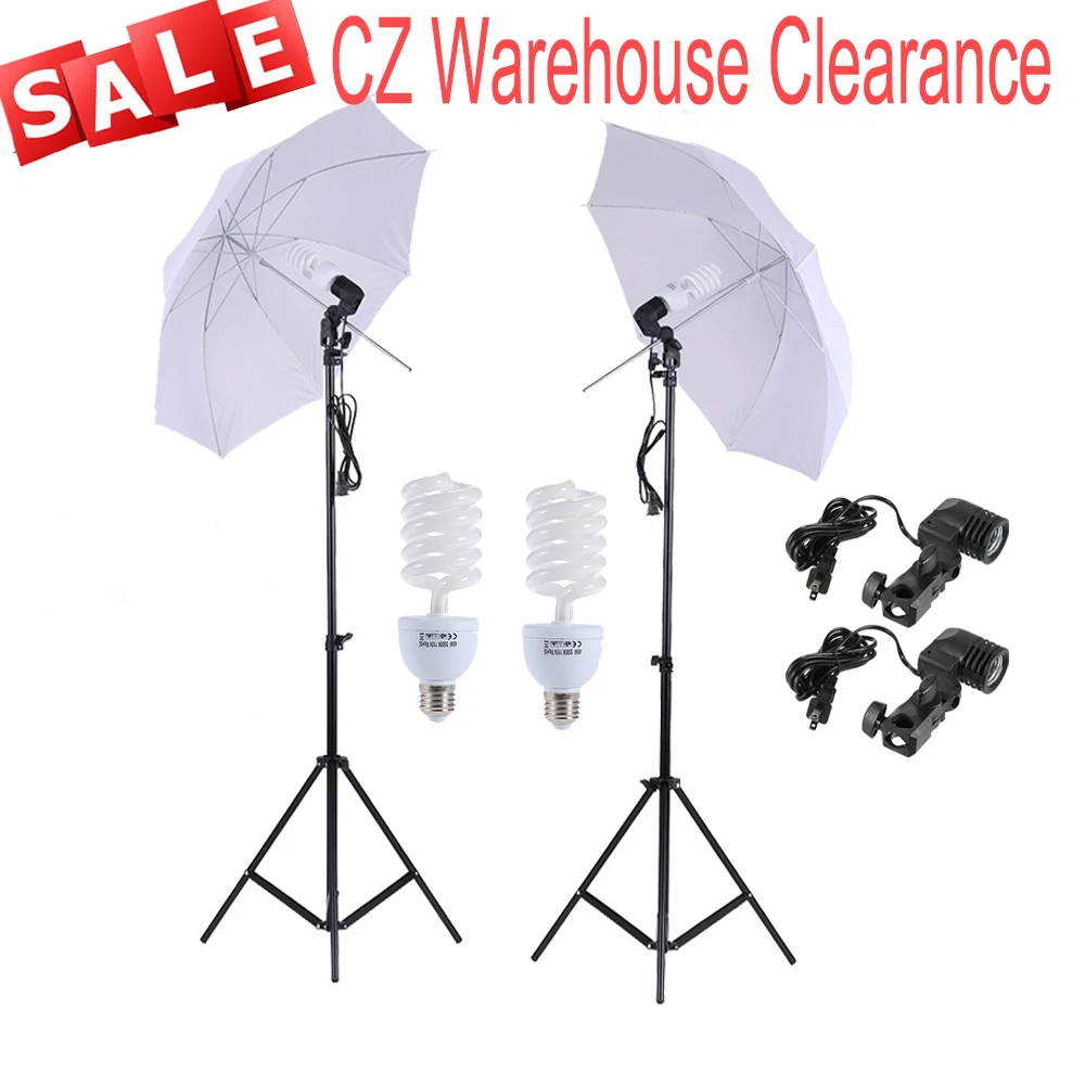 Andoer Photo Studio Lighting Kit Set 2pcs 2 Meters 6.6ft Light Stand+