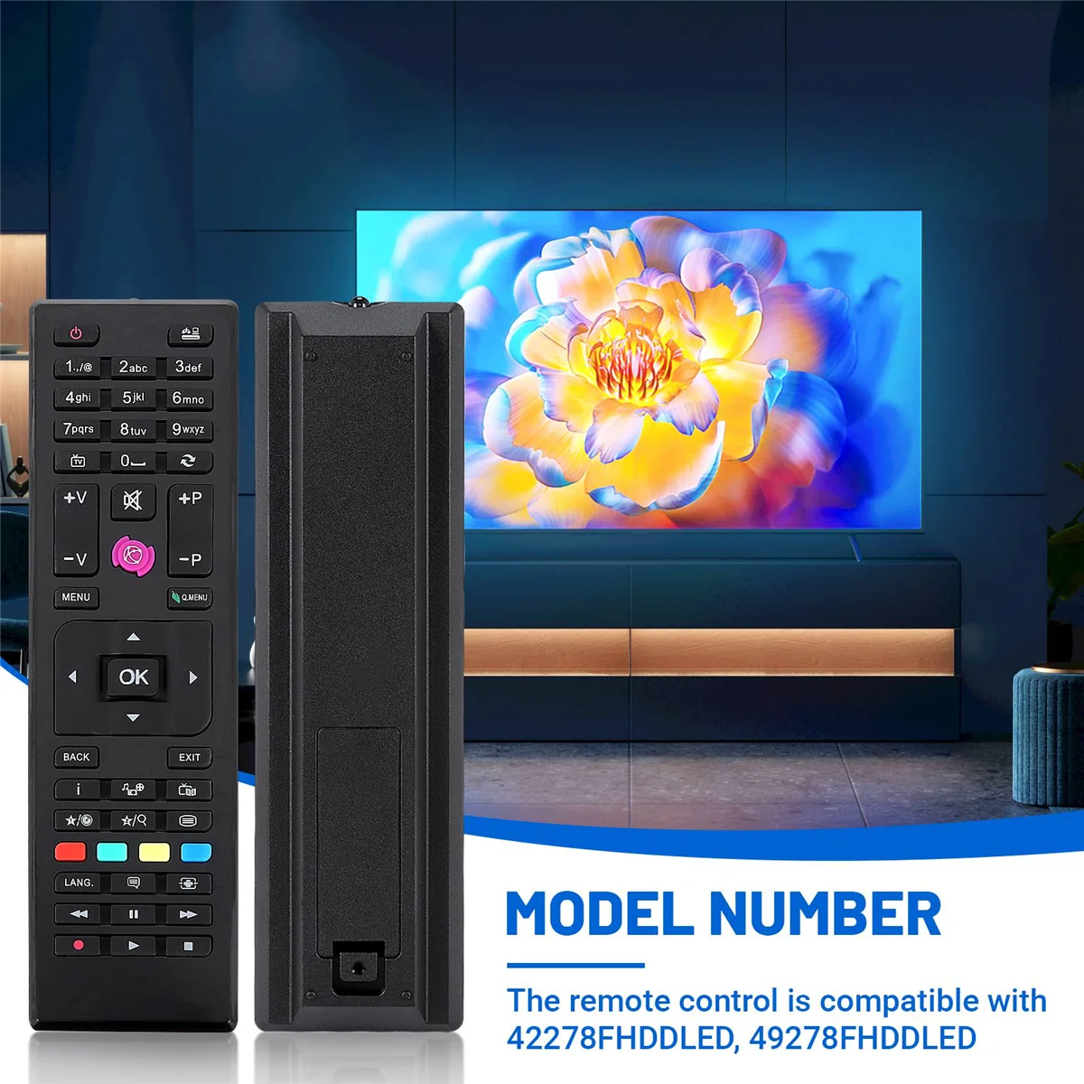 Replaced Remote Control RC4875 Fit for JVC Telefunken LED TV_OFSS