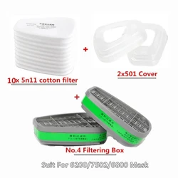 Cartridge Filter Set for Dust and Gas Protection Masks - Chemical Painting and Spraying Use (No.4 Filtering Box)
