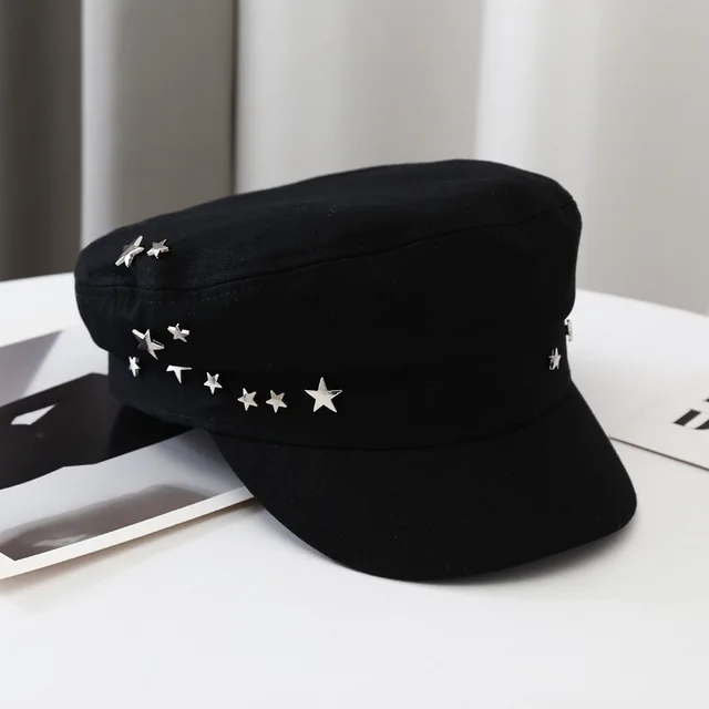 Women's Beret Hat Cotton Navy Style British Retro Painter Cap_voghion.com