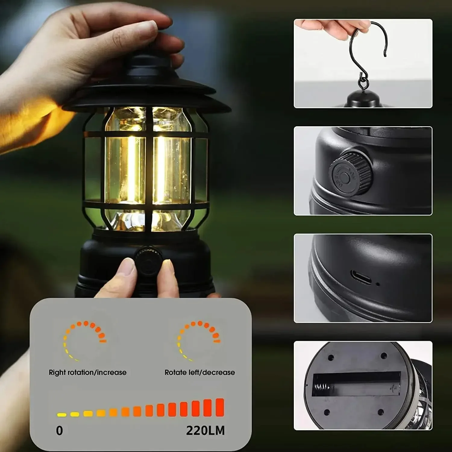 Rechargeable Portable Camping Lantern 4