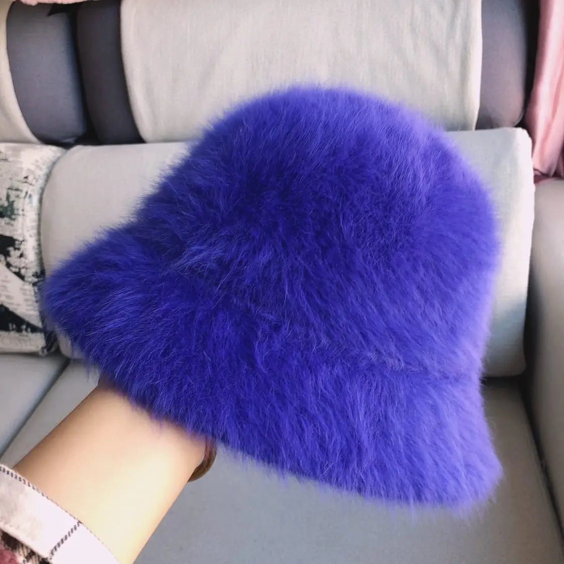 Luxury Fur Bucket Kawaii Hats - KawaiiMerch.com