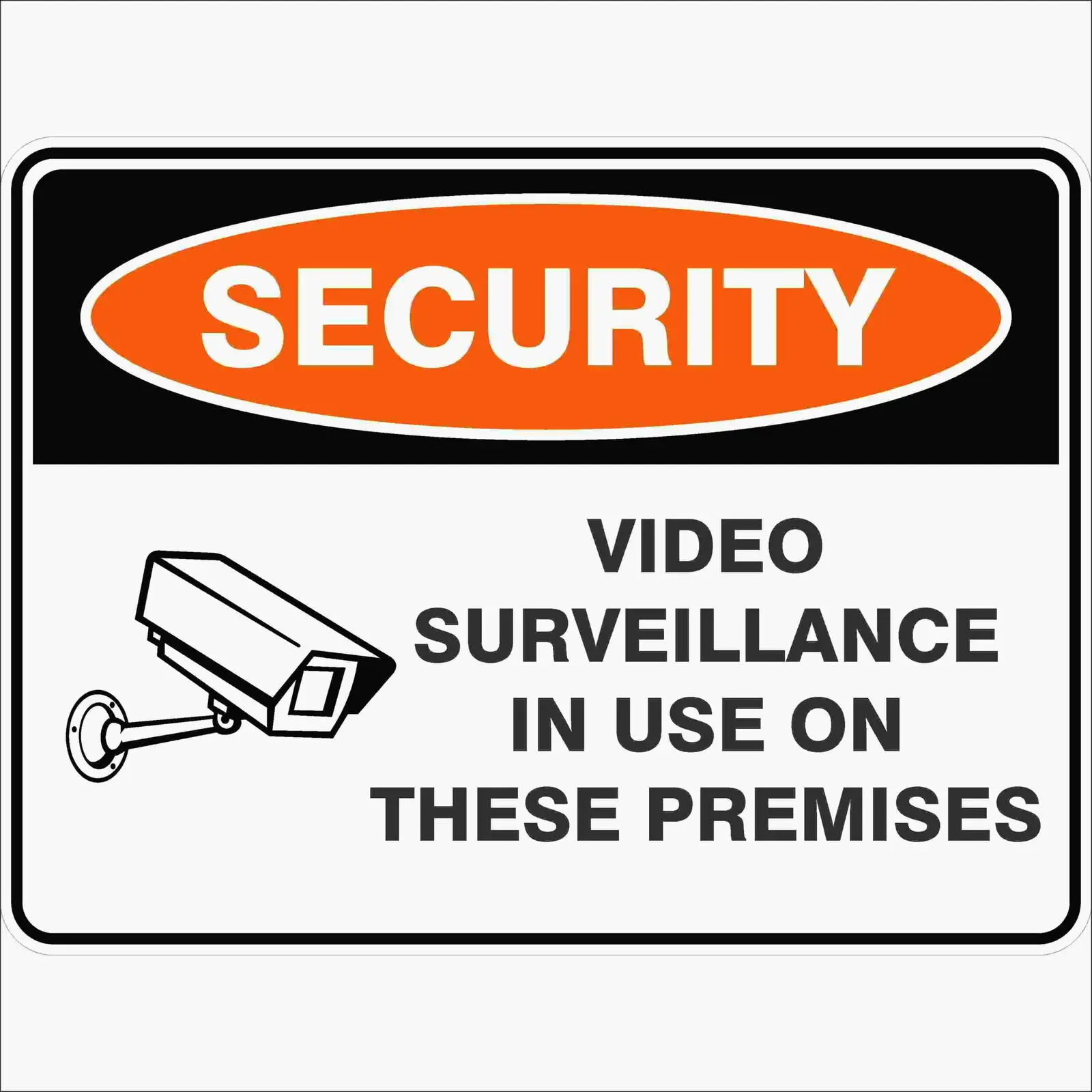Video Surveillance In Use On These Premises - With Picto | Security Signs