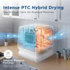 Portable Countertop Dishwasher, 7L Detachable Water Tank, 6 Programs,No Hookup Needed, 192℉ HI-Temp Hygiene, Hybrid Drying 4