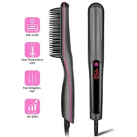 Hair Straightener Multifunctional Professional Men Beard Straightener Brush Grooming Hot Comb Beard Straightener Brush 2