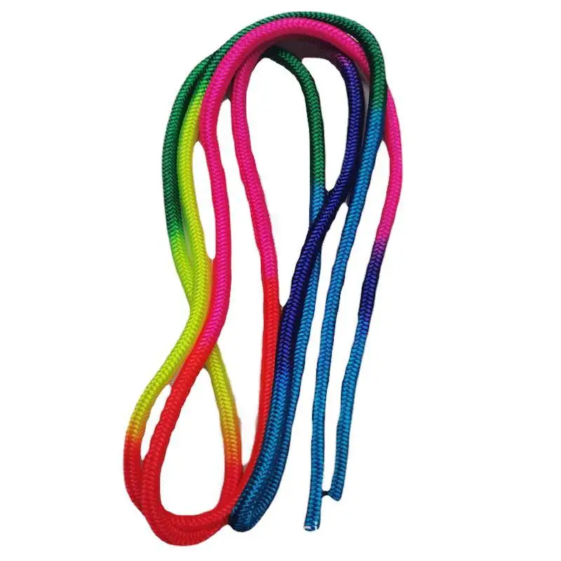 Gymnastics Jumping Rope Gymnastics Arts Rope Jumping Rope Exercise Fitness Rainbow Color Sports Training Rhythmic Gymnastics Competition