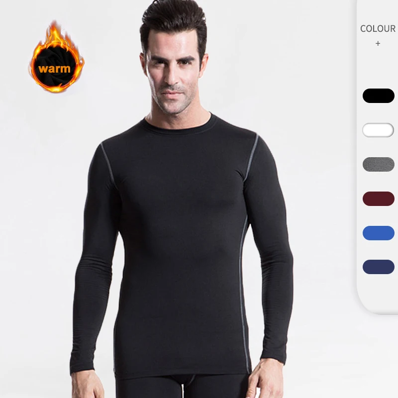 

Men Thermal Long Shirts Warm Underwear Rash Guards Football futbol T-shirt Soccer Jerseys Gym Clothing Sportswear Winner Clothes