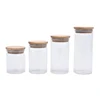 Round Glass Storage Jars With Bamboo Lid For Coffee Beans Grains Noodles Food Storage Containers Kitchen Organizers Storage 6