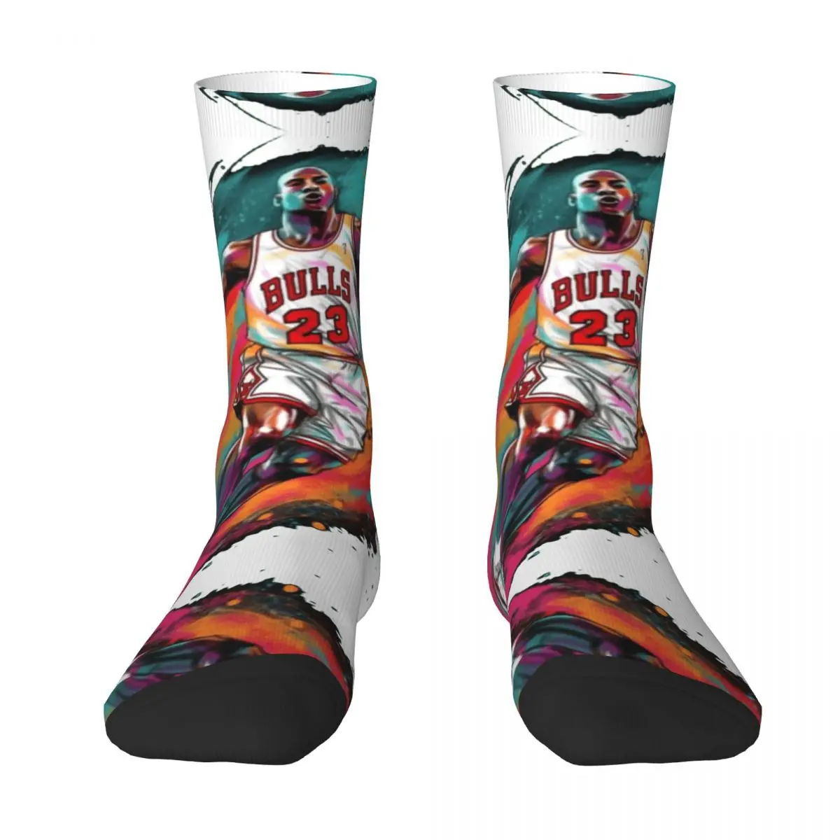 Flying Michapeler E Jordans Chicago 23 Basket Stars Bulls 39 Divertente Pacchetto Di Fanteria Grafica Divertente Novità Calzini A Compressione